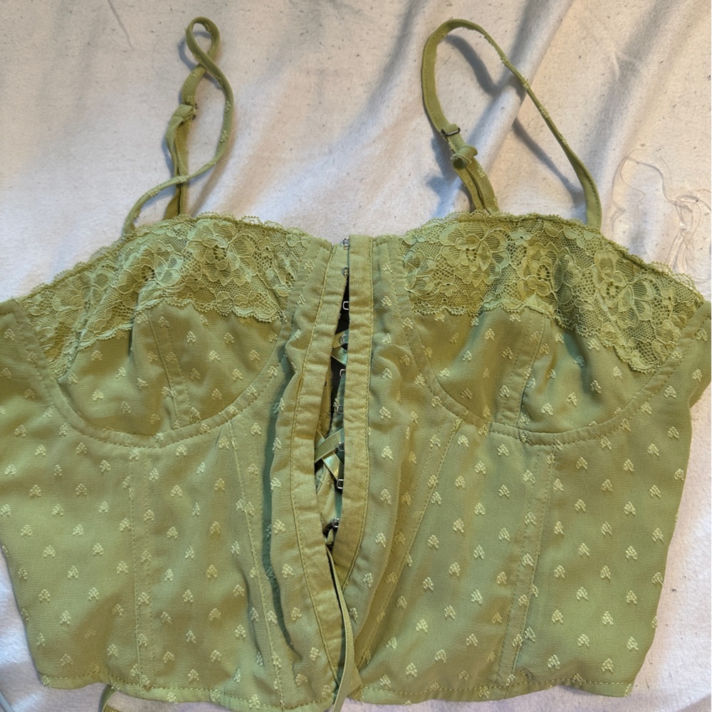 LA Hearts lace up corset top size Large